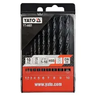 Vrtáky do kovu YATO YT-4461 10ks HSS