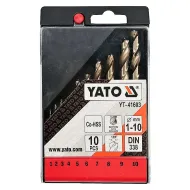 Vrtáky do kovu YATO YT-41603 10ks HSS-COBALT