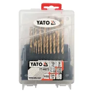 Vrtáky do kovu YATO YT-44675 19ks HSS-TiN
